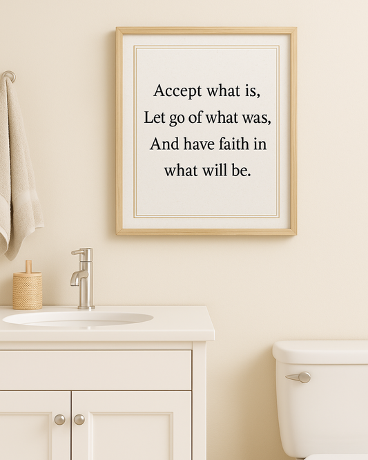 "Inspirational Printable wall art- accept what is