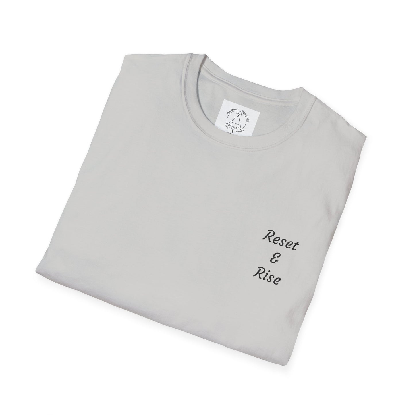 Inspirational Unisex T-Shirt - Reset & Rise, Motivational Tee, Gift for Friends, Positive Affirmation Shirt, Everyday Wear, Self-Care Quote