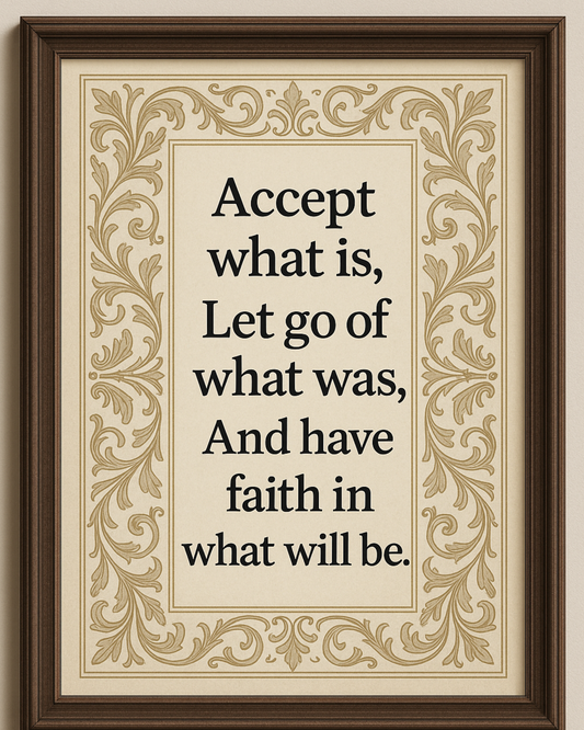 "Inspirational Printable wall art- accept what is