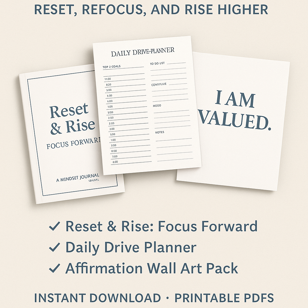 The Rise Pack - Affirmation, Planner & Journal Bundle