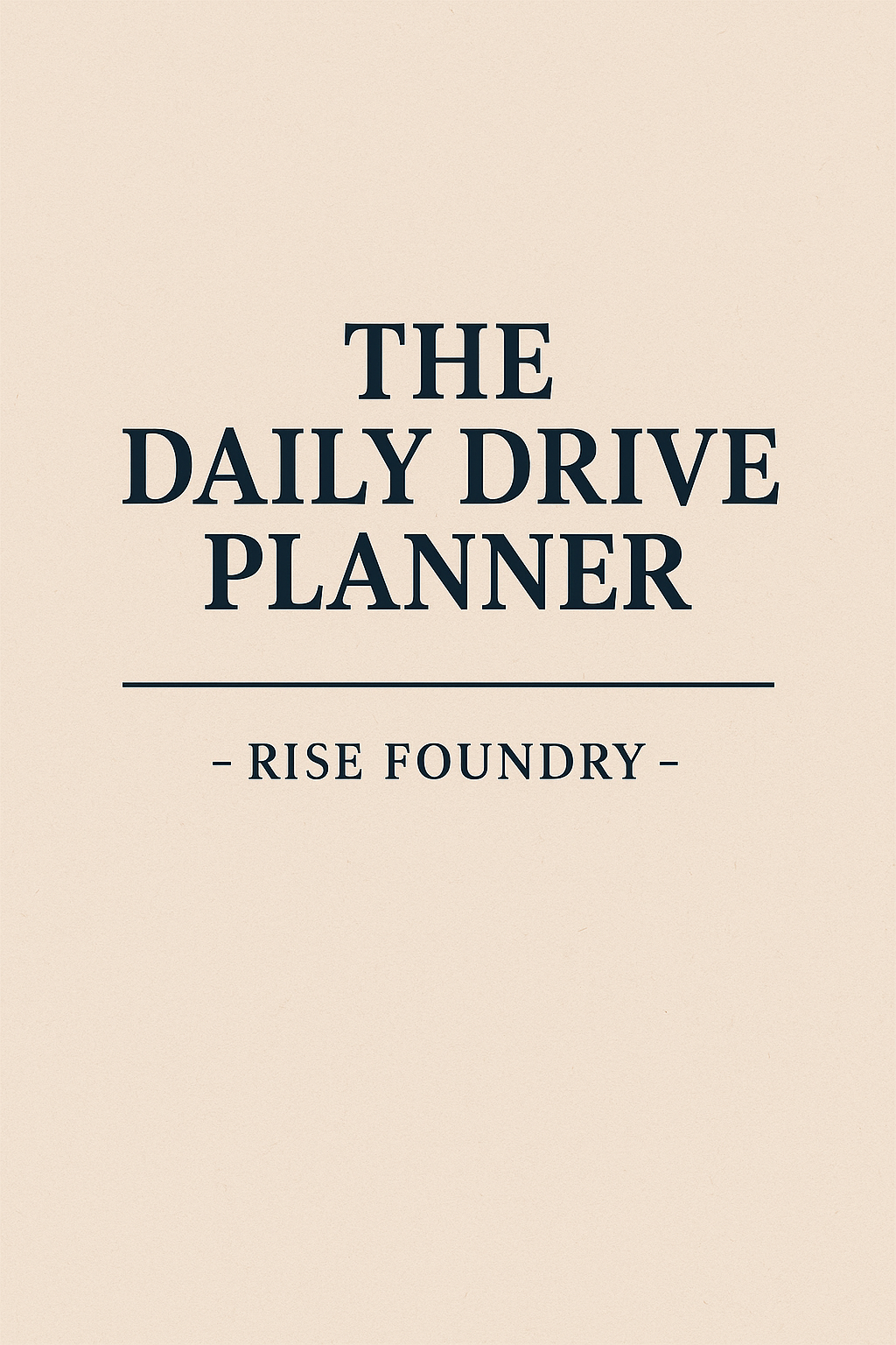 Daily Drive Planner